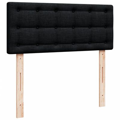 vidaXL Giroletto a Molle con Materasso Nero 120x190 cm in Tessuto