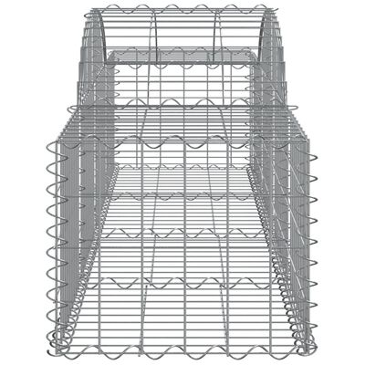 vidaXL Cesti Gabbioni ad Arco 20 pz 200x50x40/60 cm Ferro Zincato