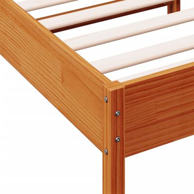 vidaXL Letto senza Materasso Marrone Cera 75x190 cm in Legno di Pino