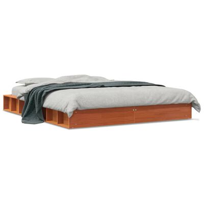 vidaXL Letto senza Materasso Marrone Cera 160x200 cm in Legno di Pino