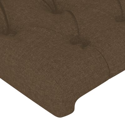 vidaXL Giroletto a Molle con Materasso Marrone Scuro 80x200 cm Tessuto