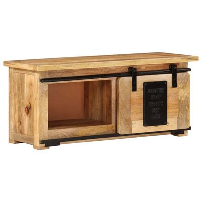 vidaXL Mobile Porta TV 90x35x40 cm in Legno Massello di Mango