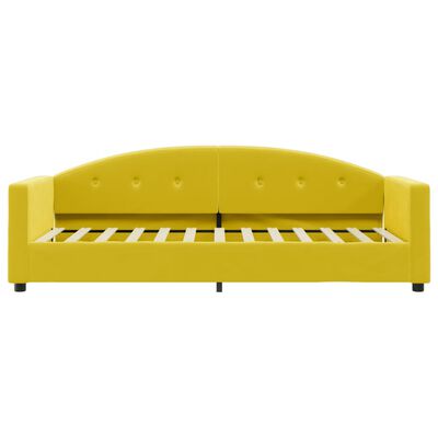 vidaXL Divano Letto con Materasso Giallo 80x200 cm in Velluto