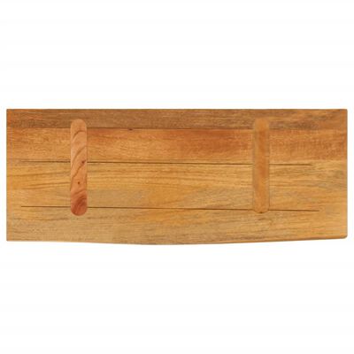 vidaXL Piano Tavolo Bordi Vivi 80x20x2,5 cm Legno Massello di Mango