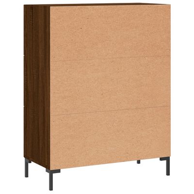 vidaXL Credenza Rovere Marrone 69,5x34x90 cm in Legno Multistrato