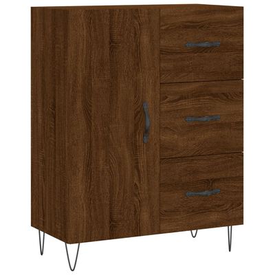 vidaXL Credenza Rovere Marrone 69,5x34x180 cm in Legno Multistrato