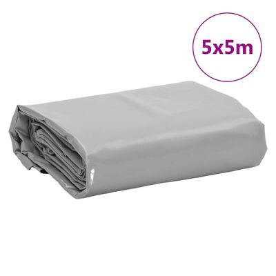 vidaXL Telone Grigio 5x5 m 650 g/m²