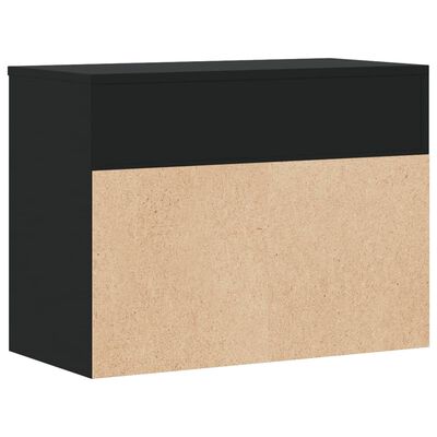 vidaXL Panca Portascarpe Nera 60x30x45cm in Truciolato