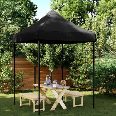 vidaXL Tenda da Festa Pieghevole Pop-Up Nero 200x200x306 cm