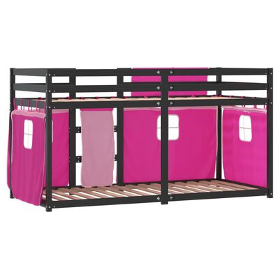 vidaXL Letto a Castello senza Materasso Rosa 90x200 cm Legno di Pino