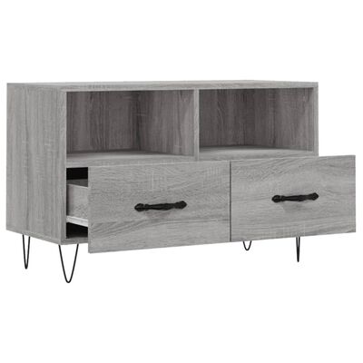 vidaXL Mobile Porta TV Grigio Sonoma 80x36x50 cm in Legno Multistrato