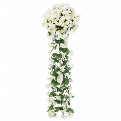 vidaXL Ghirlande Fiori Artificiali Natale 3 pz Bianco 85 cm