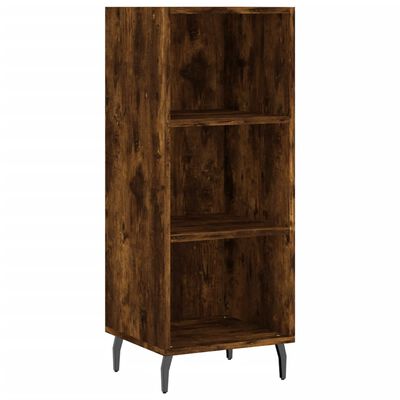 vidaXL Credenza Rovere Fumo 34,5x32,5x90 cm in Legno Multistrato