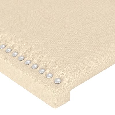 vidaXL Testiera ad Orecchio Crema 83 x 23 x 78/88 cm in Tessuto