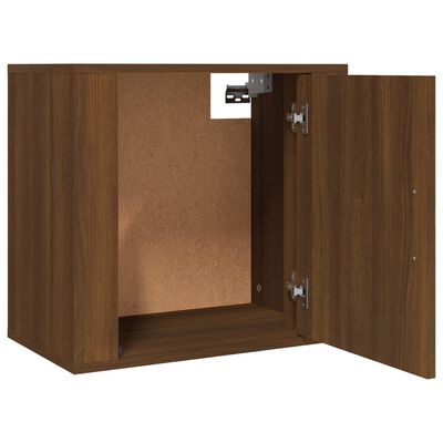 vidaXL Comodini a Muro 2 pz Rovere Marrone 50x30x47 cm