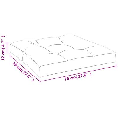 vidaXL Cuscino per Pallet Turchese 70x70x12 cm Tessuto