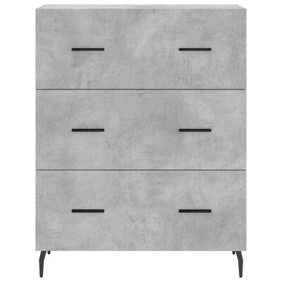 vidaXL Credenza Grigio Cemento 69,5x34x180 cm in Legno Multistrato