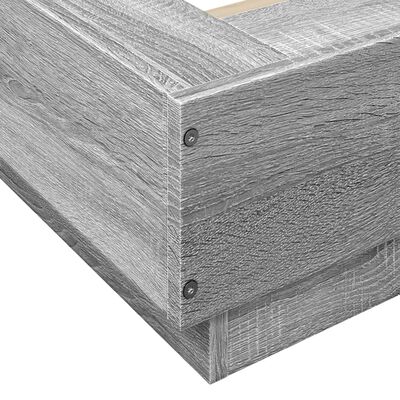 vidaXL Giroletto con Luci LED Grigio Sonoma 90x200cm Legno Multistrato