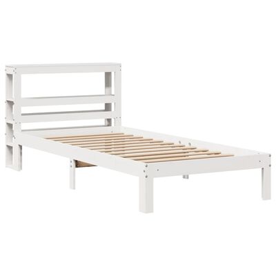 vidaXL Giroletto con Testiera Bianco 75x190 cm Legno Massello di Pino