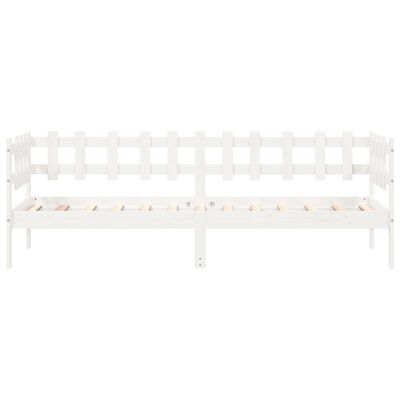 vidaXL Dormeuse senza Materasso Bianca 90x190 cm Legno Massello Pino