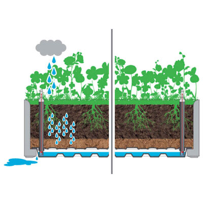 vidaXL Letto Rialzato da Giardino con Sistema Irrigazione Bianco