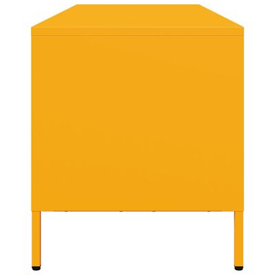 vidaXL Mobile TV Giallo Senape 135x39x43,5 cm in Acciaio