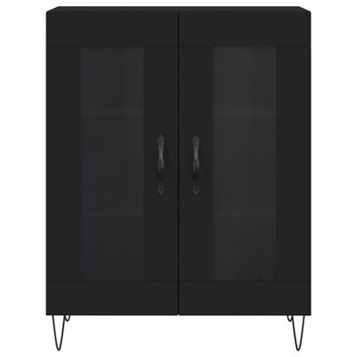 vidaXL Credenza Nera 69,5x34x90 cm in Legno Multistrato