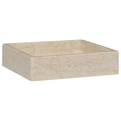 vidaXL Lavandino Crema 40x40x10 cm in Marmo