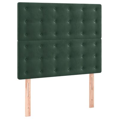 vidaXL Testiere 2 pz Verde Scuro 100x5x78/88 cm in Velluto