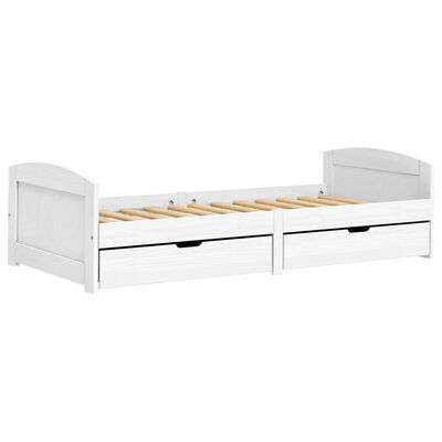 vidaXL Dormeuse 2 Cassetti Bianca 90x200 cm Legno Massello Pino IRUN