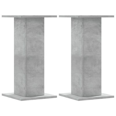 vidaXL Supporti per Piante 2 pz Grigio Cemento 30x30x60 cm Truciolato