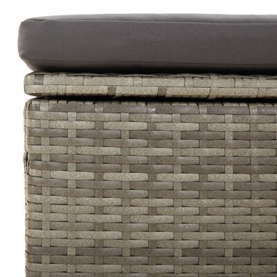 vidaXL Set Divani da Giardino 3 pz con Cuscini in Polyrattan Grigio