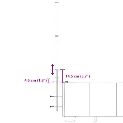 vidaXL Giroletto a Molle con Materasso Nero 120x200 cm in Tessuto