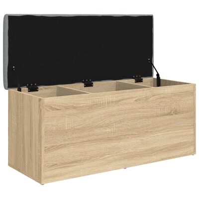 vidaXL Panca Portaoggetti Rovere Sonoma 102x42x45 cm Legno Multistrato