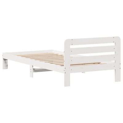 vidaXL Letto senza Materasso Bianco 90x200 cm Legno Massello di Pino