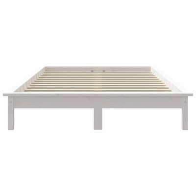 vidaXL Giroletto Bianco 200x200 cm in Legno Massello di Pino