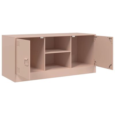 vidaXL Mobile Porta TV Rosa 99x39x44 cm in Acciaio