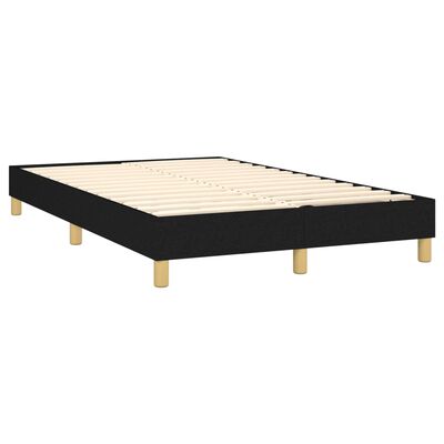 vidaXL Letto a Molle con Materasso e LED Nero 120x200cm in Tessuto