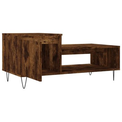 vidaXL Tavolino da Salotto Rovere Fumo 100x50x45 cm Legno Multistrato