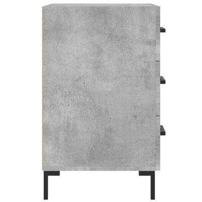 vidaXL Comodino Grigio Cemento 40x40x66 cm in Legno Multistrato