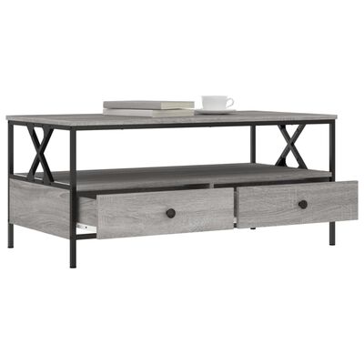 vidaXL Tavolino da Salotto Grigio Sonoma 100x51x45cm Legno Multistrato