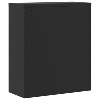 vidaXL Armadio Classificatore Nero 90x40x145 cm in Acciaio