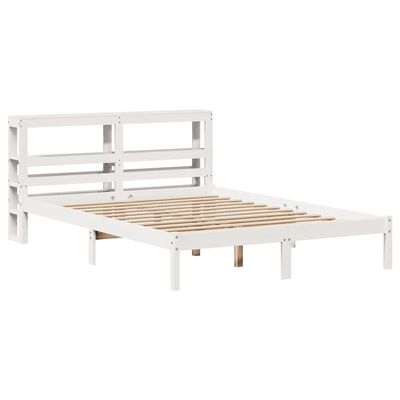 vidaXL Letto senza Materasso Bianco 120x190 cm Legno Massello di Pino