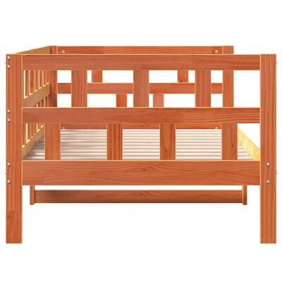 vidaXL Dormeuse senza Materasso Marrone Cera 80x200 cm Legno di Pino