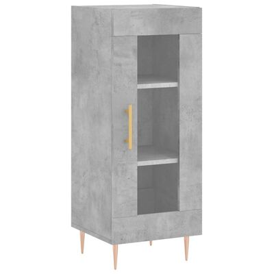 vidaXL Credenza Grigio Cemento 34,5x34x180 cm in Legno Multistrato