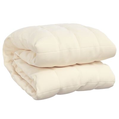 vidaXL Coperta Ponderata Crema Chiaro 220x240 cm 11 kg Tessuto