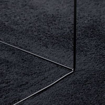 vidaXL Tappeto OVIEDO a Pelo Corto Nero Ø 120 cm