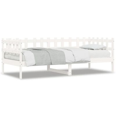 vidaXL Dormeuse senza Materasso Bianca 90x190 cm Legno Massello Pino