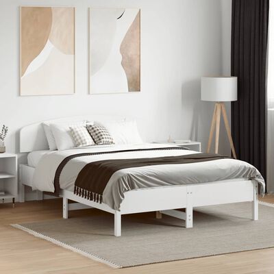 vidaXL Letto senza Materasso Bianco 135x190 cm Legno Massello di Pino