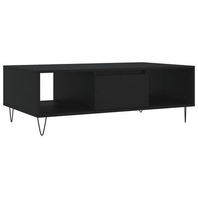 vidaXL Tavolino da Salotto Nero 104x60x35 cm in Legno Multistrato